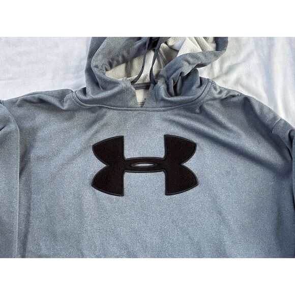 Men's Gray Under Armour Hoodie Size XS, Drawstring Hoodie, Front Pocket - Picture 3 of 5